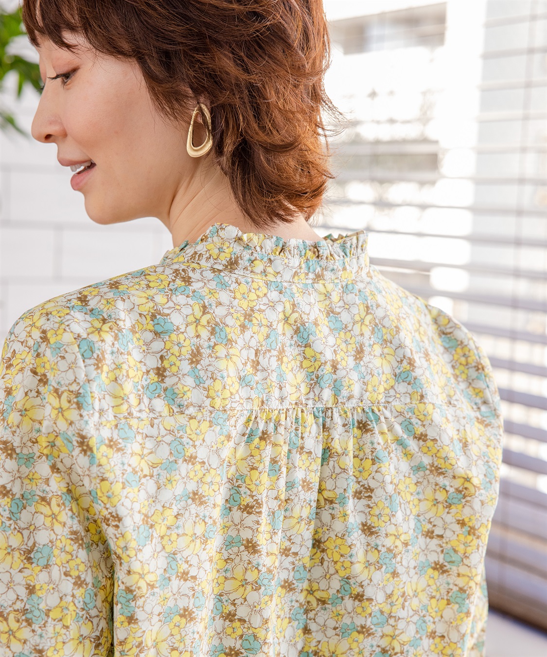 DECOY オーガニックコットン花柄プリントブラウス_sub_10