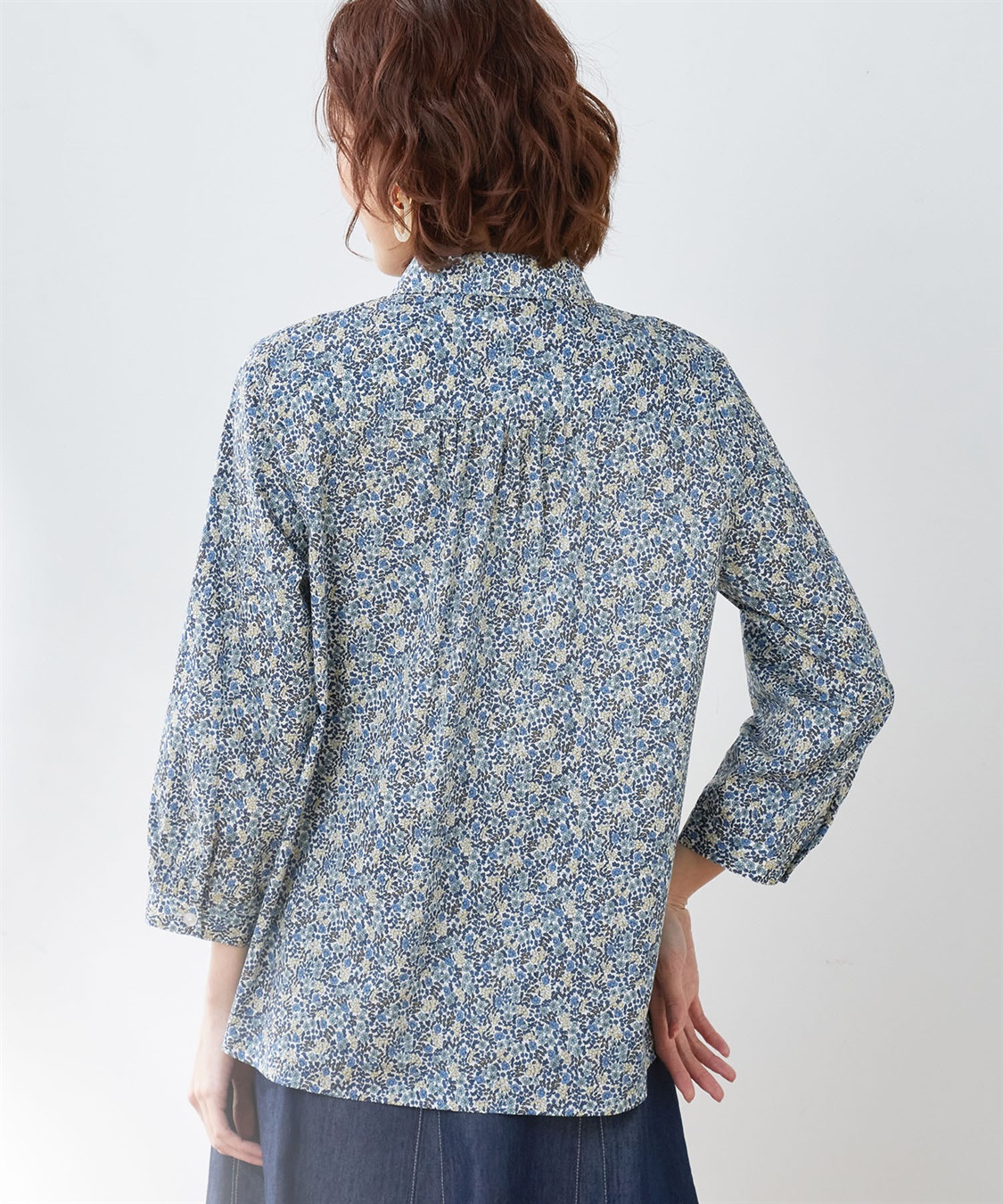 DECOY リバティ小花プリントブラウス_sub_3