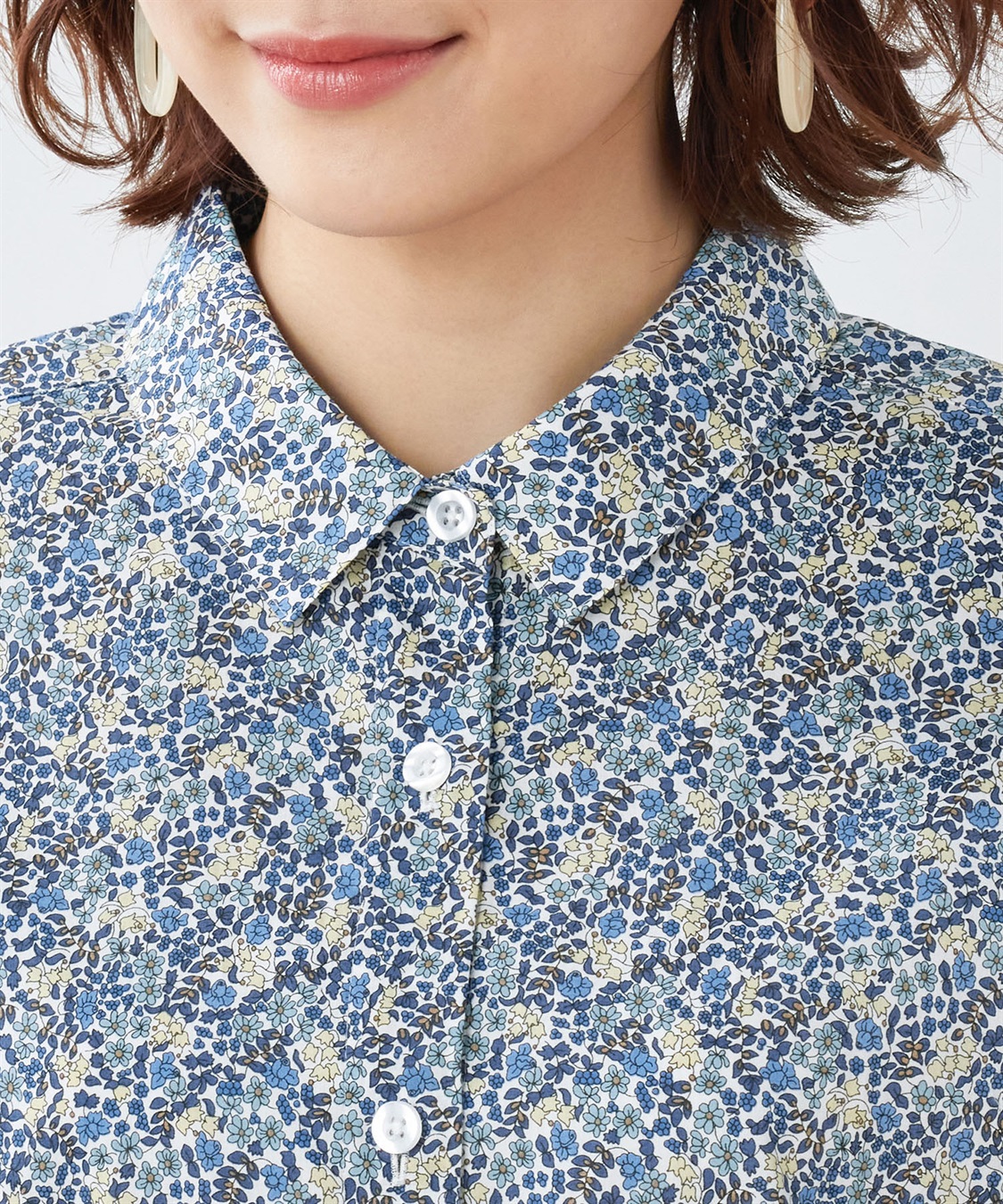 DECOY リバティ小花プリントブラウス_sub_4