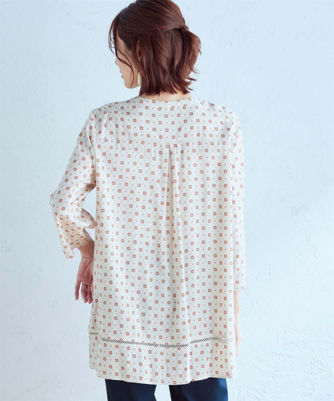 DECOY 小紋柄シャツチュニック_sub_2