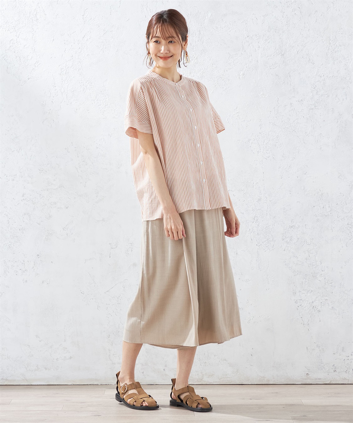 DECOY オーガニックコットンシャンブレーシャツドットプリントブラウス_sub_8