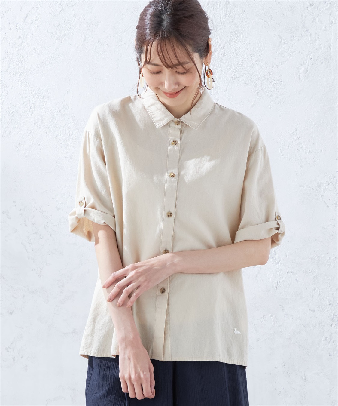 DECOY リネンブレンドブラウス_sub_1