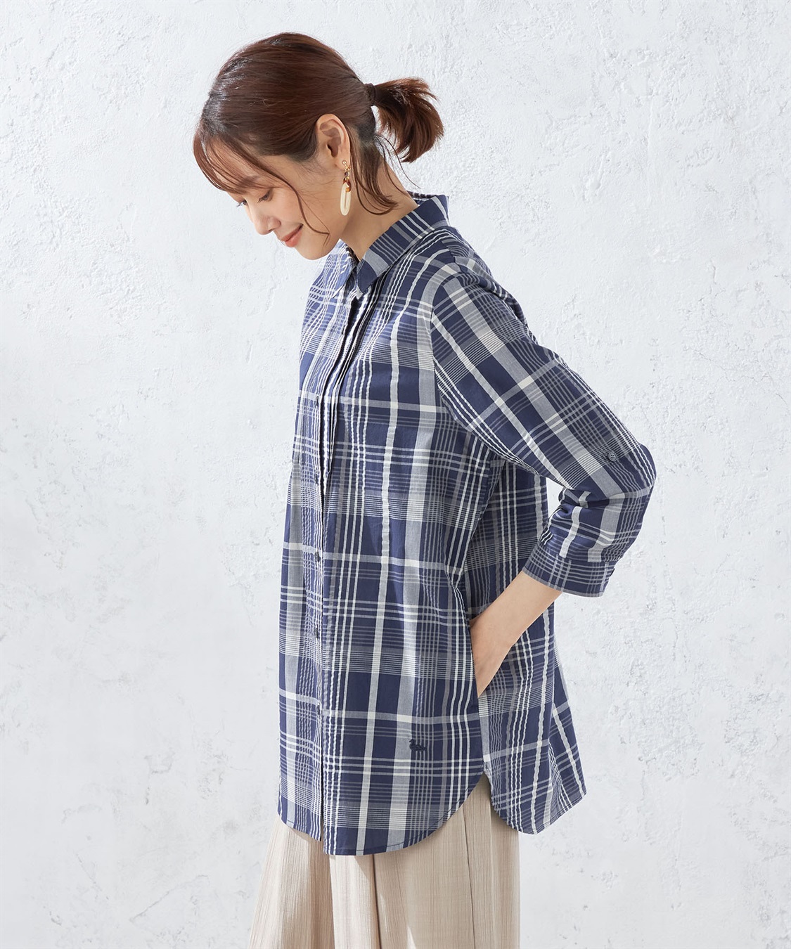 DECOY オーガニックコットンチェックシャツ_sub_1