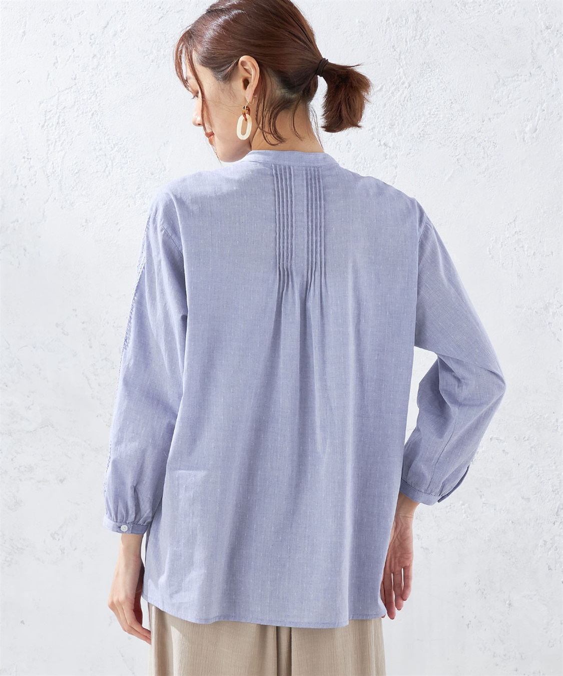 ピンタックレースブラウス DECOY｜クロスプラス公式通販サイト