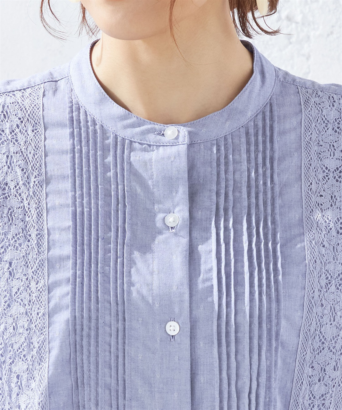 ピンタックレースブラウス DECOY｜クロスプラス公式通販サイト