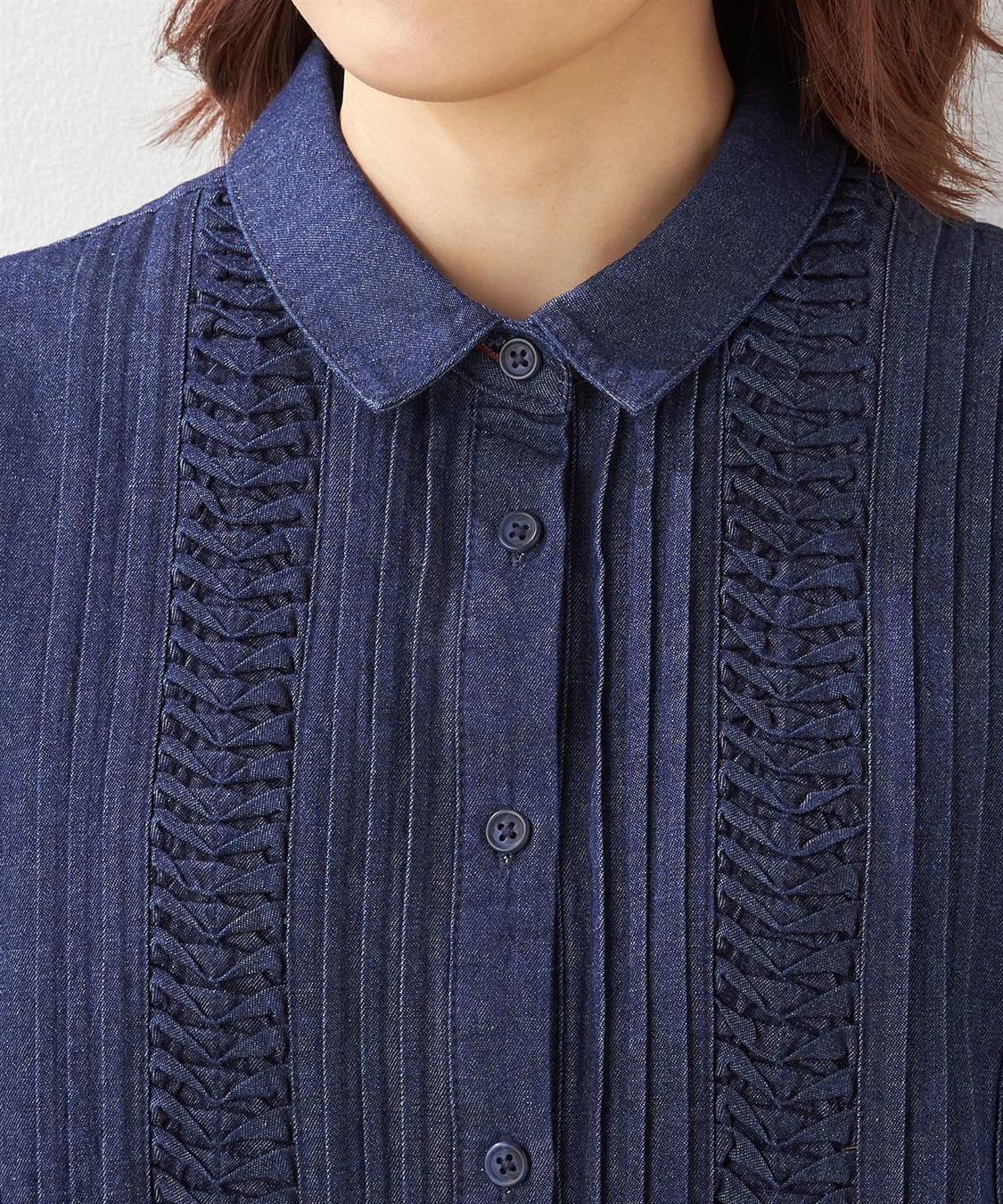 DECOY ピンタックデニムブラウス_sub_3