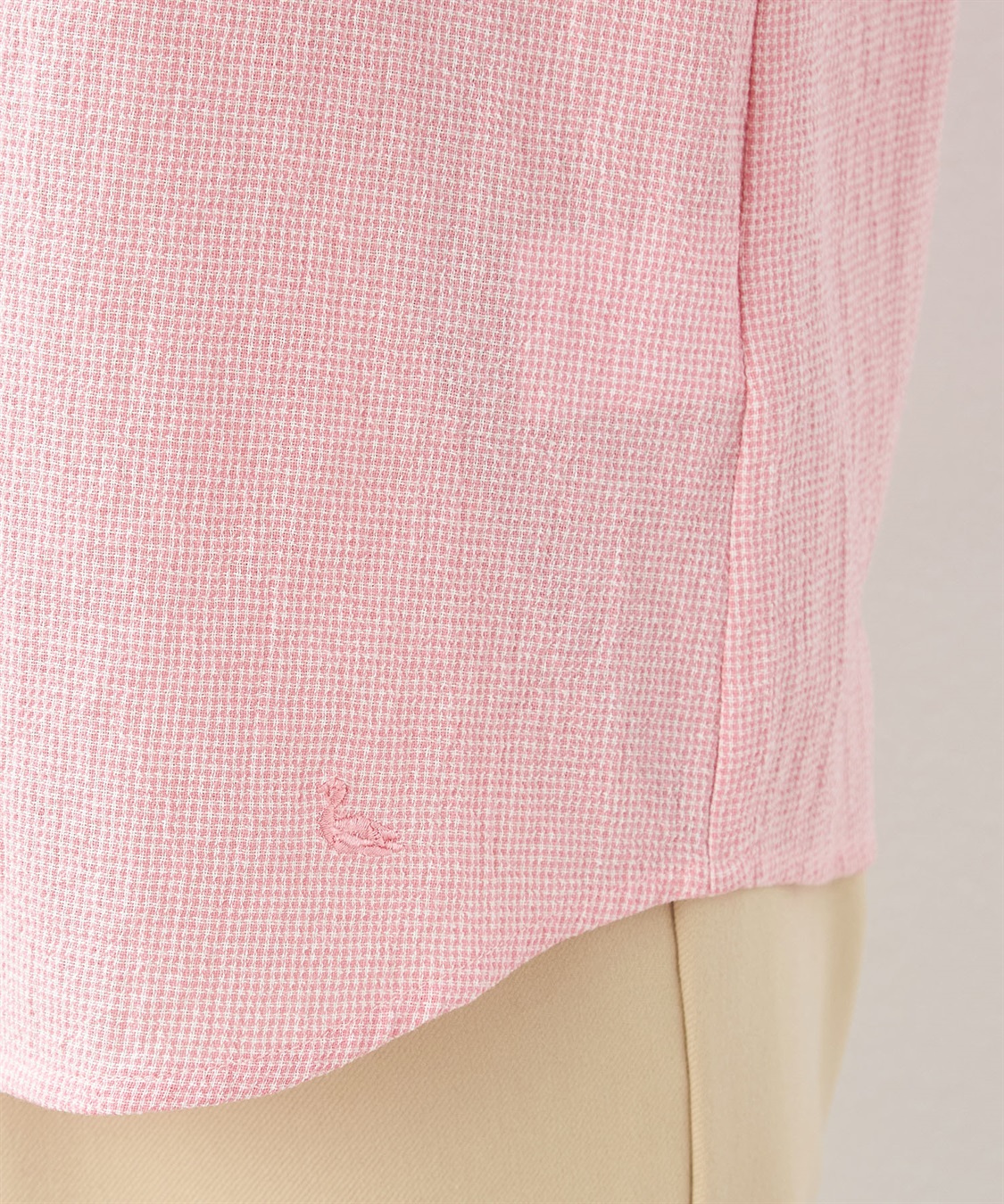 DECOY 【オーガニックコットン】ミニチェック襟フリルブラウス_sub_5