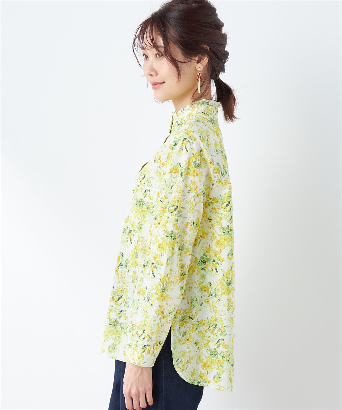 DECOY ミモザプリントブラウス_sub_2