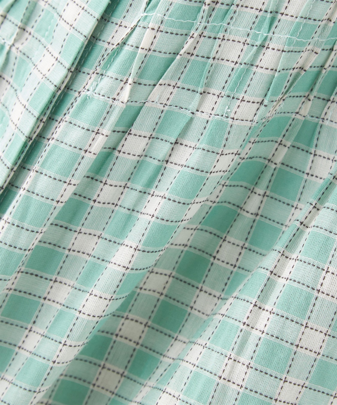 DECOY ギンガムチェックピンタックブラウス_sub_6