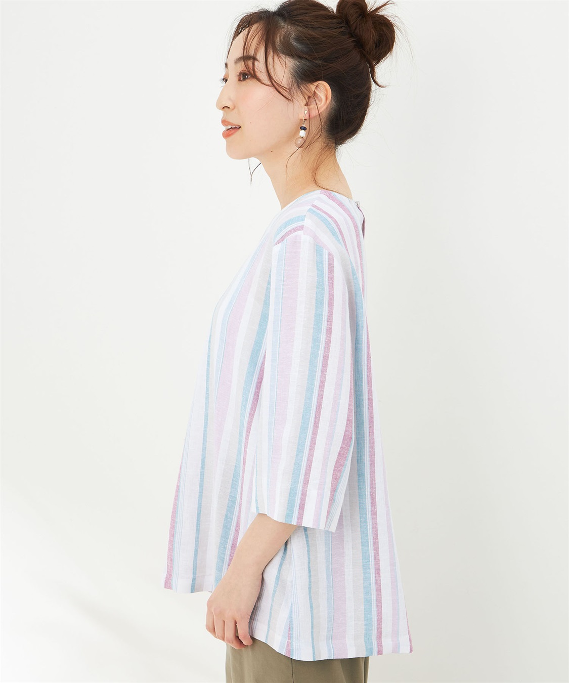 DECOY ストライプブラウス_sub_1
