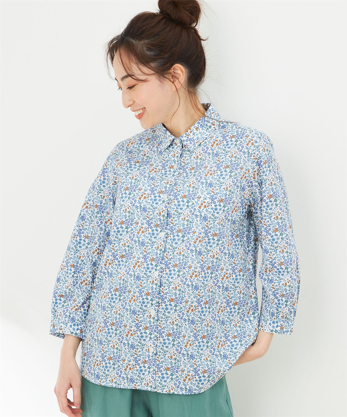 DECOY リバティプリントブラウス_sub_1