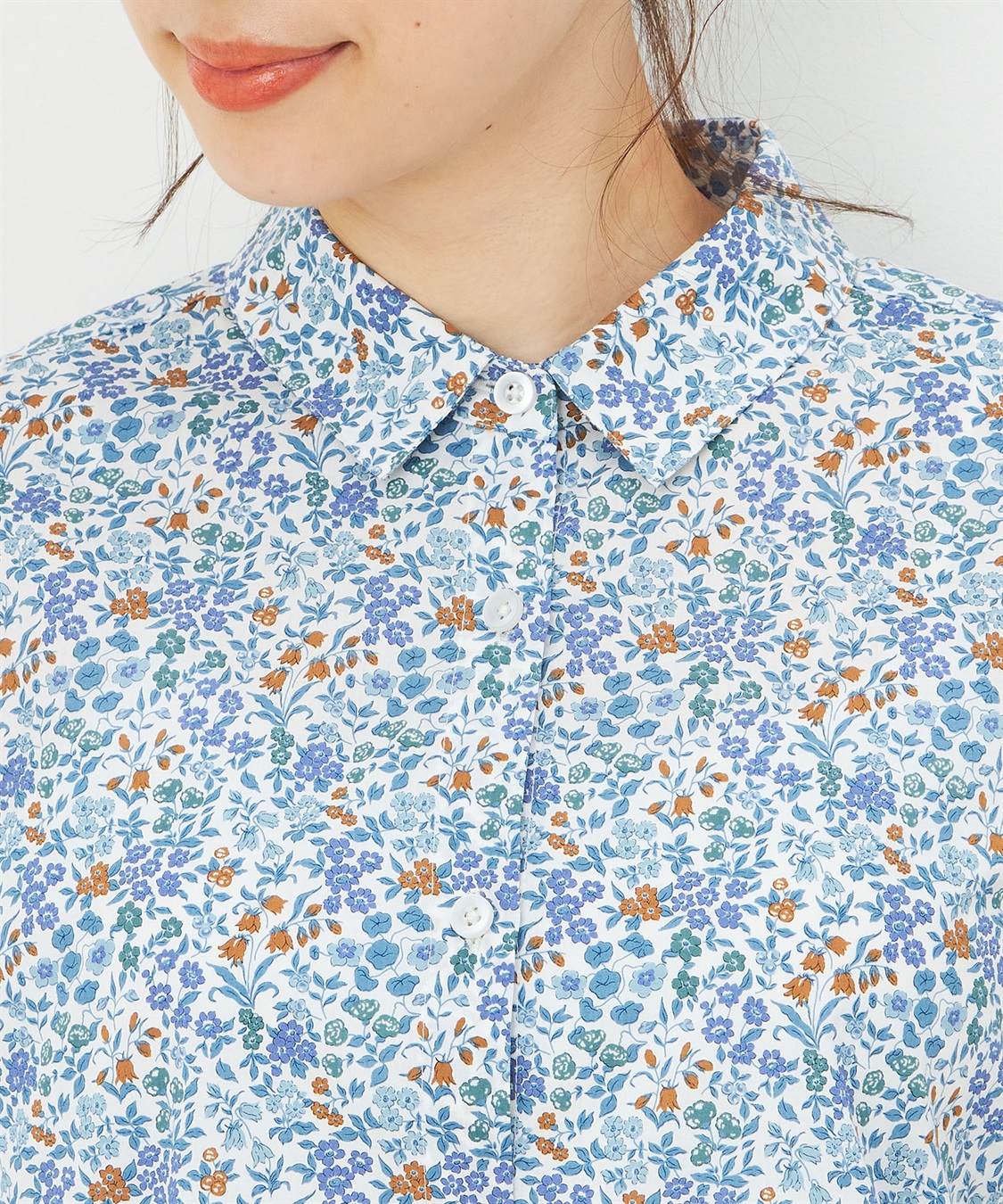 DECOY リバティプリントブラウス_sub_4