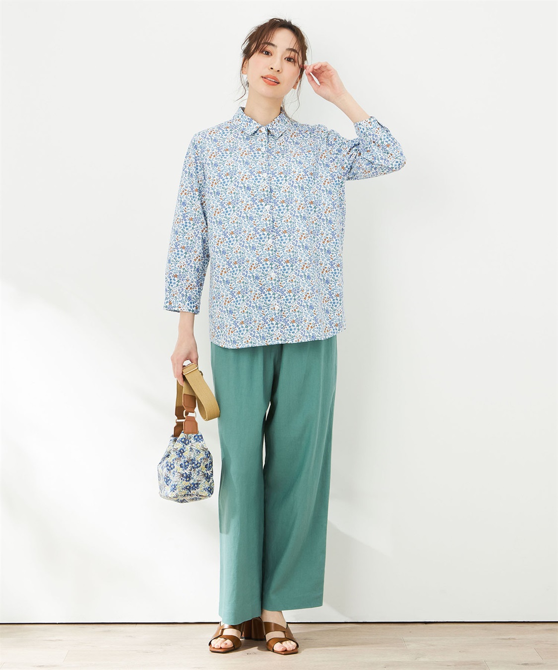 DECOY リバティプリントブラウス_sub_8