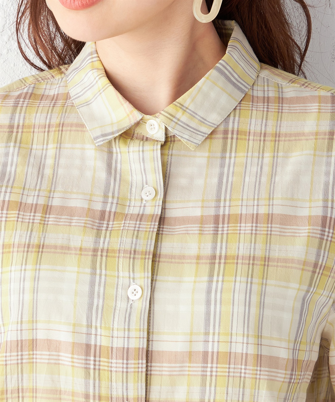 DECOY マドラスチェックブラウス_sub_4