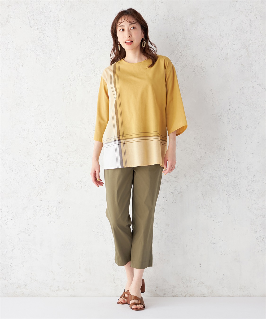 DECOY パネルチェックTブラウス_sub_8