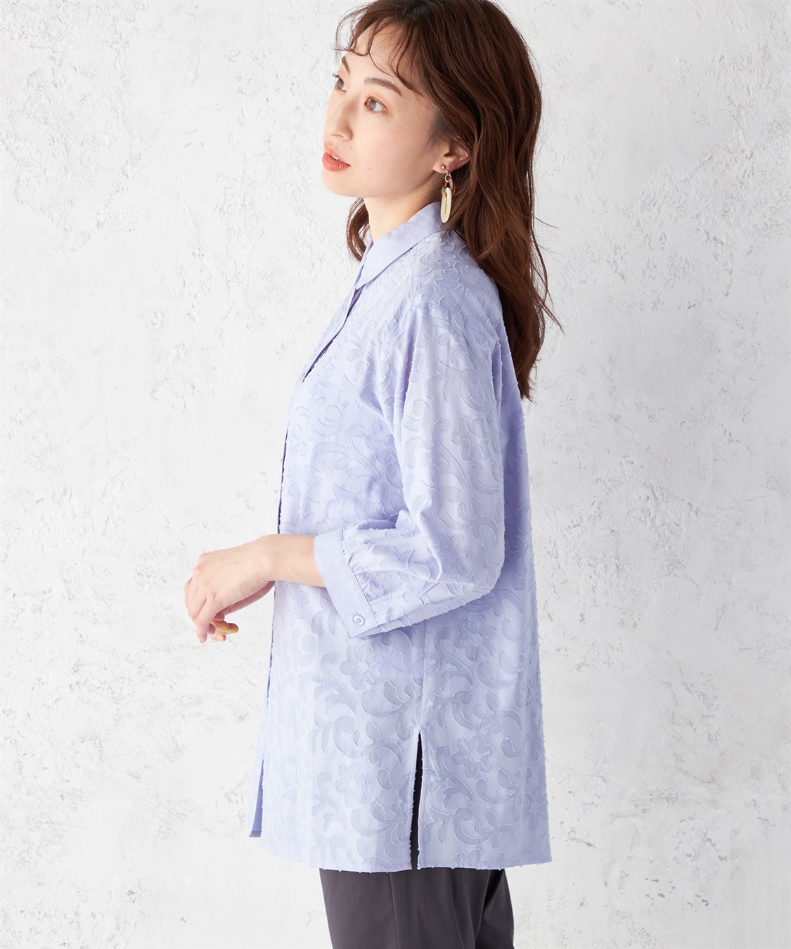 DECOY ジャガードチュニックブラウス_sub_1