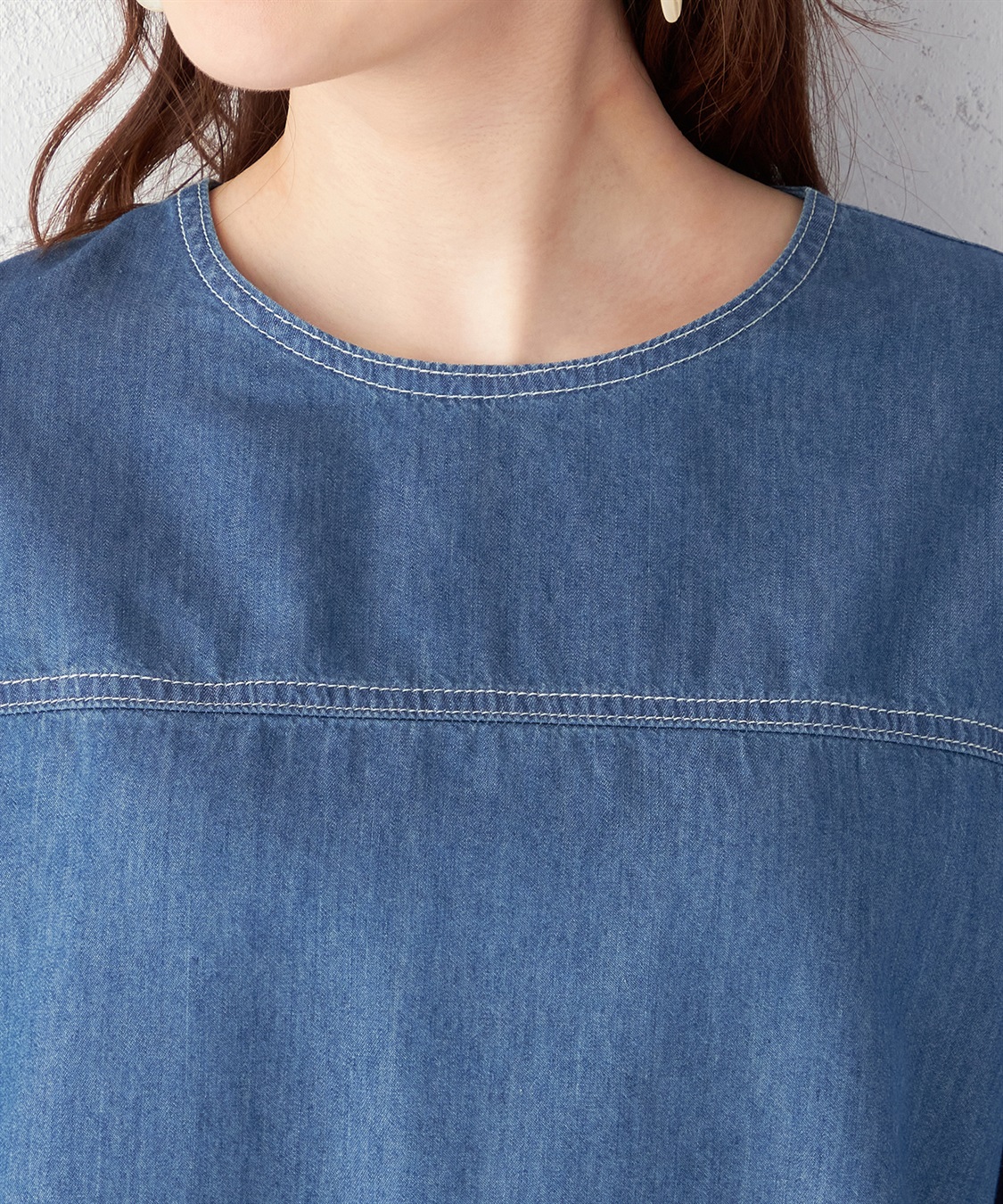 DECOY 【接触冷感】デニムTブラウス_sub_3