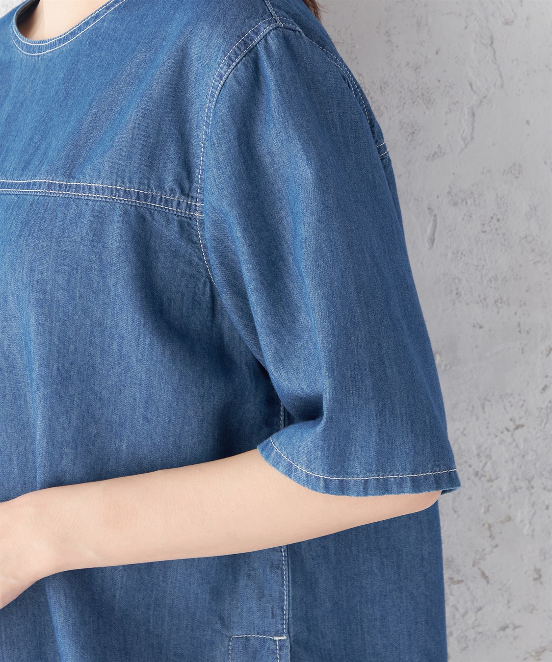 DECOY 【接触冷感】デニムTブラウス_sub_5