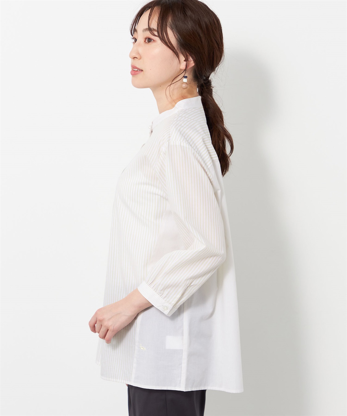 DECOY ストライプブラウス_sub_1