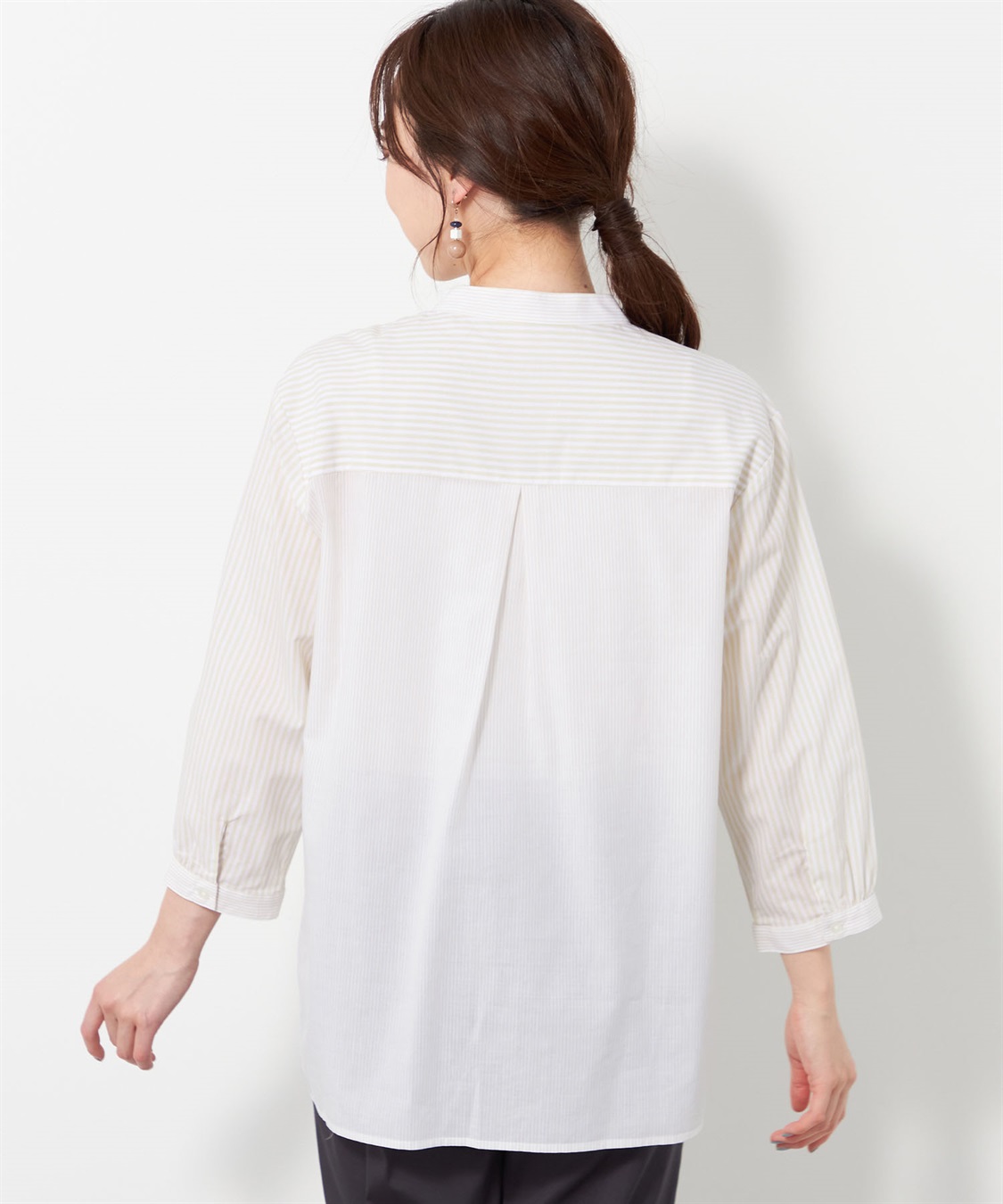 DECOY ストライプブラウス_sub_2