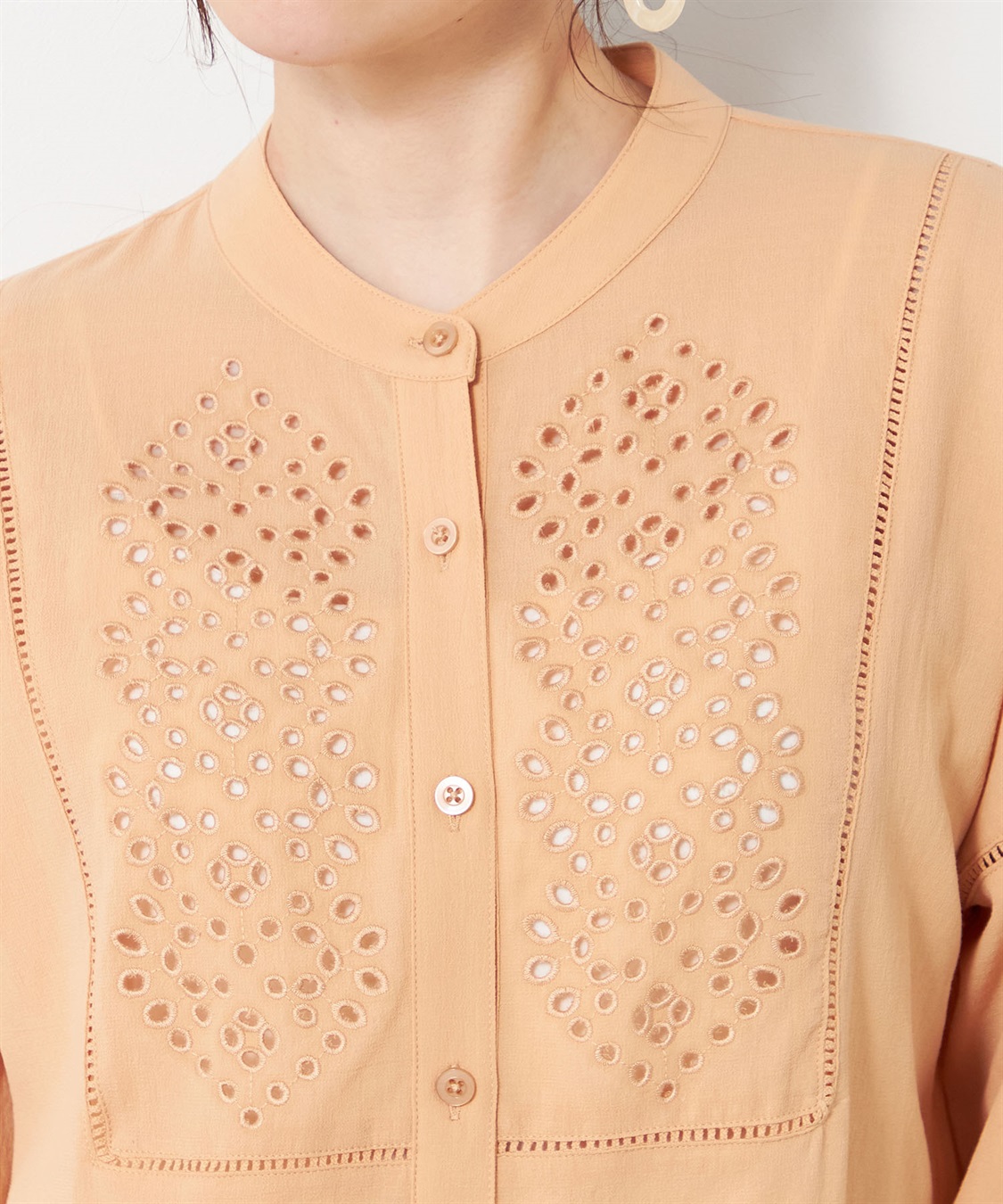 DECOY ジョーゼットブラウス_sub_3