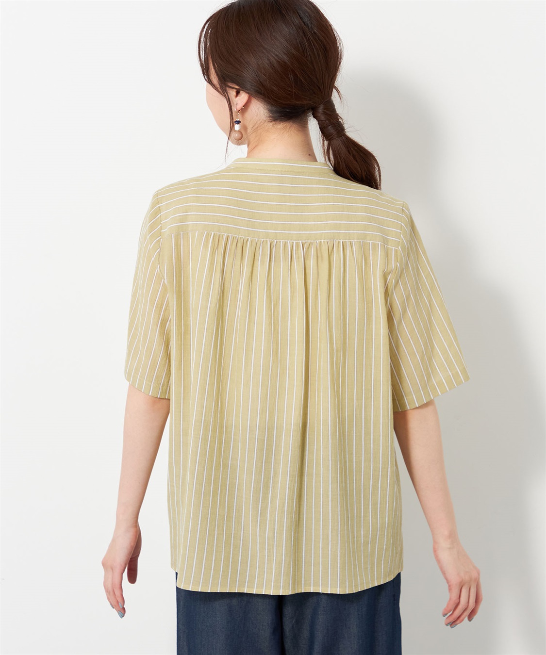 DECOY ストライプブラウス_sub_2