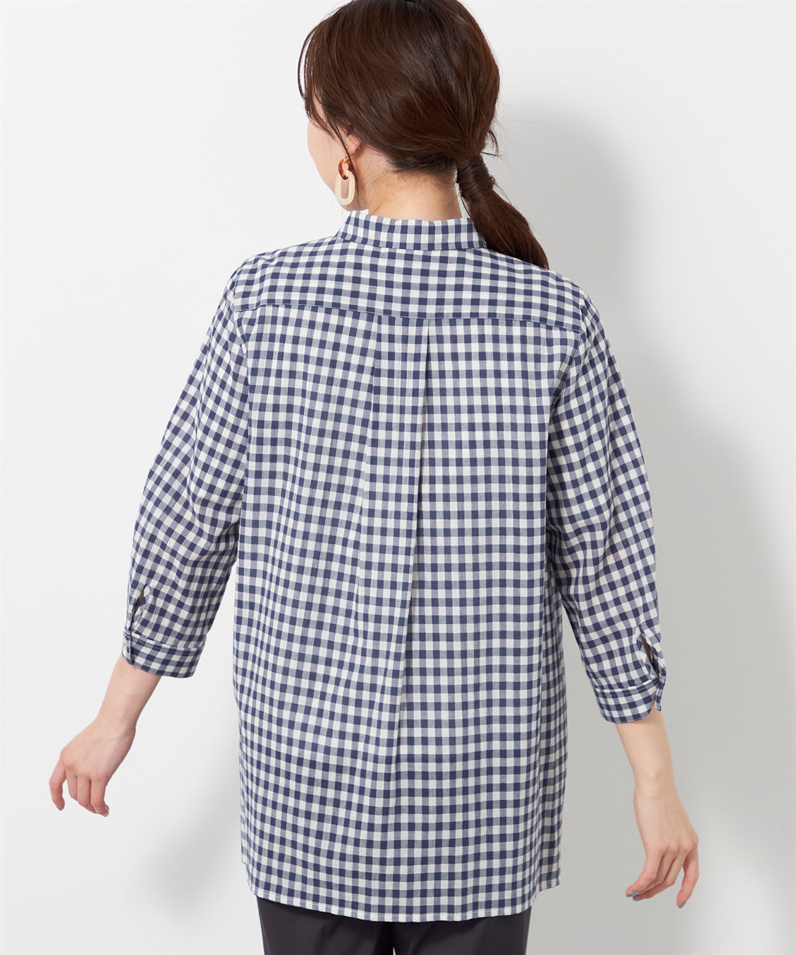 DECOY ギンガムチェックブラウス_sub_2