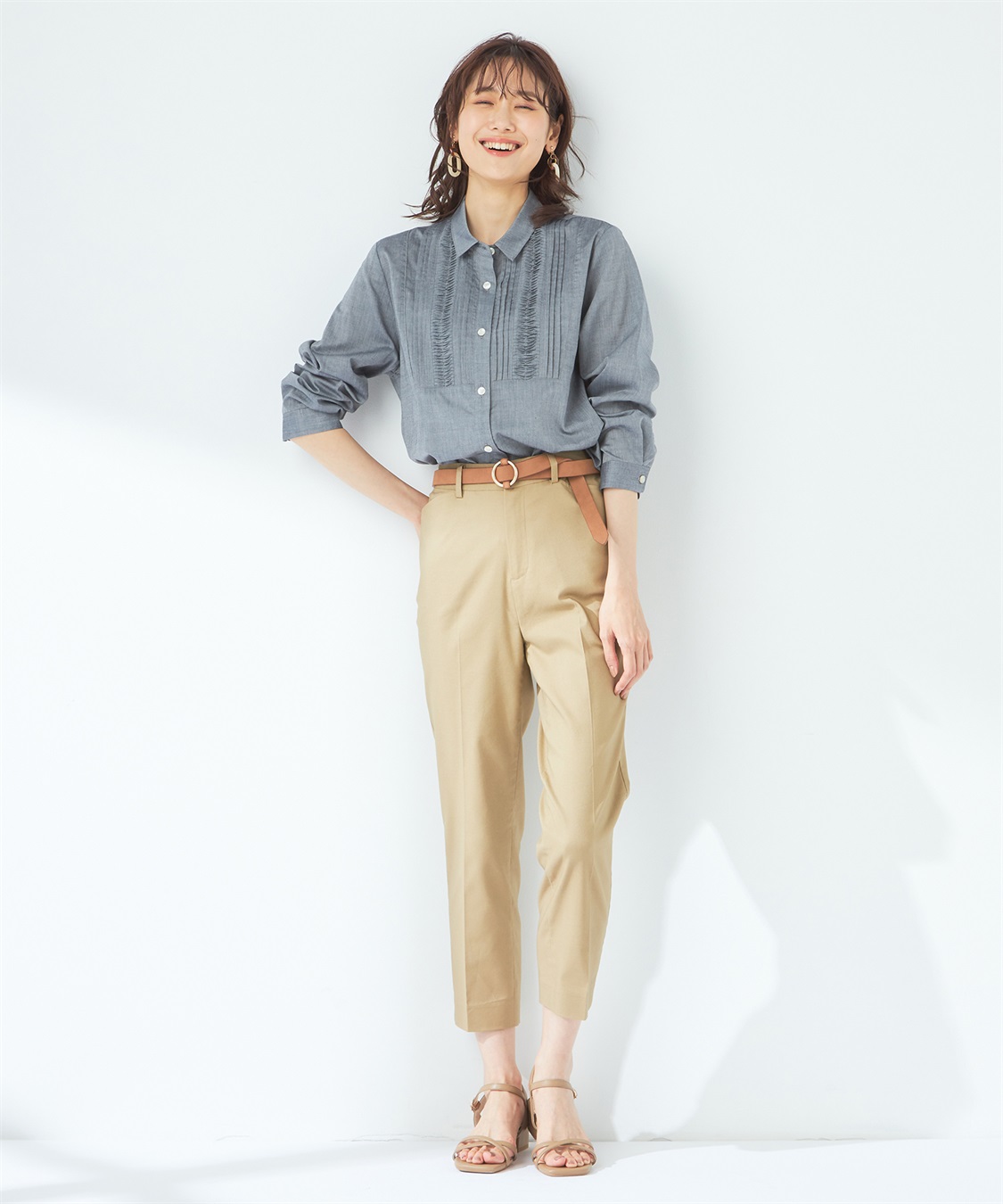 DECOY シャンブレーピンタックブラウス_sub_7