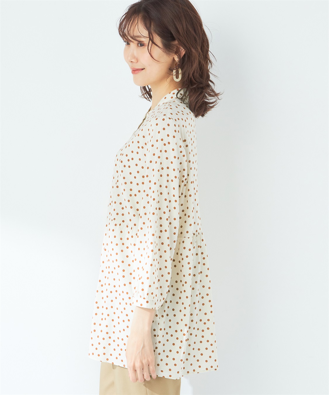 DECOY ドットプリントブラウス_sub_1