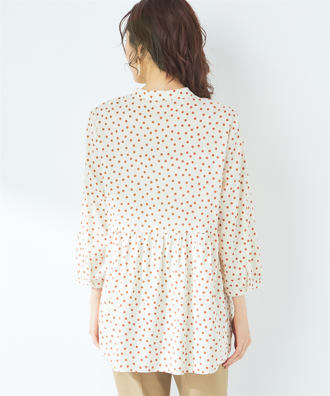 DECOY ドットプリントブラウス_sub_2