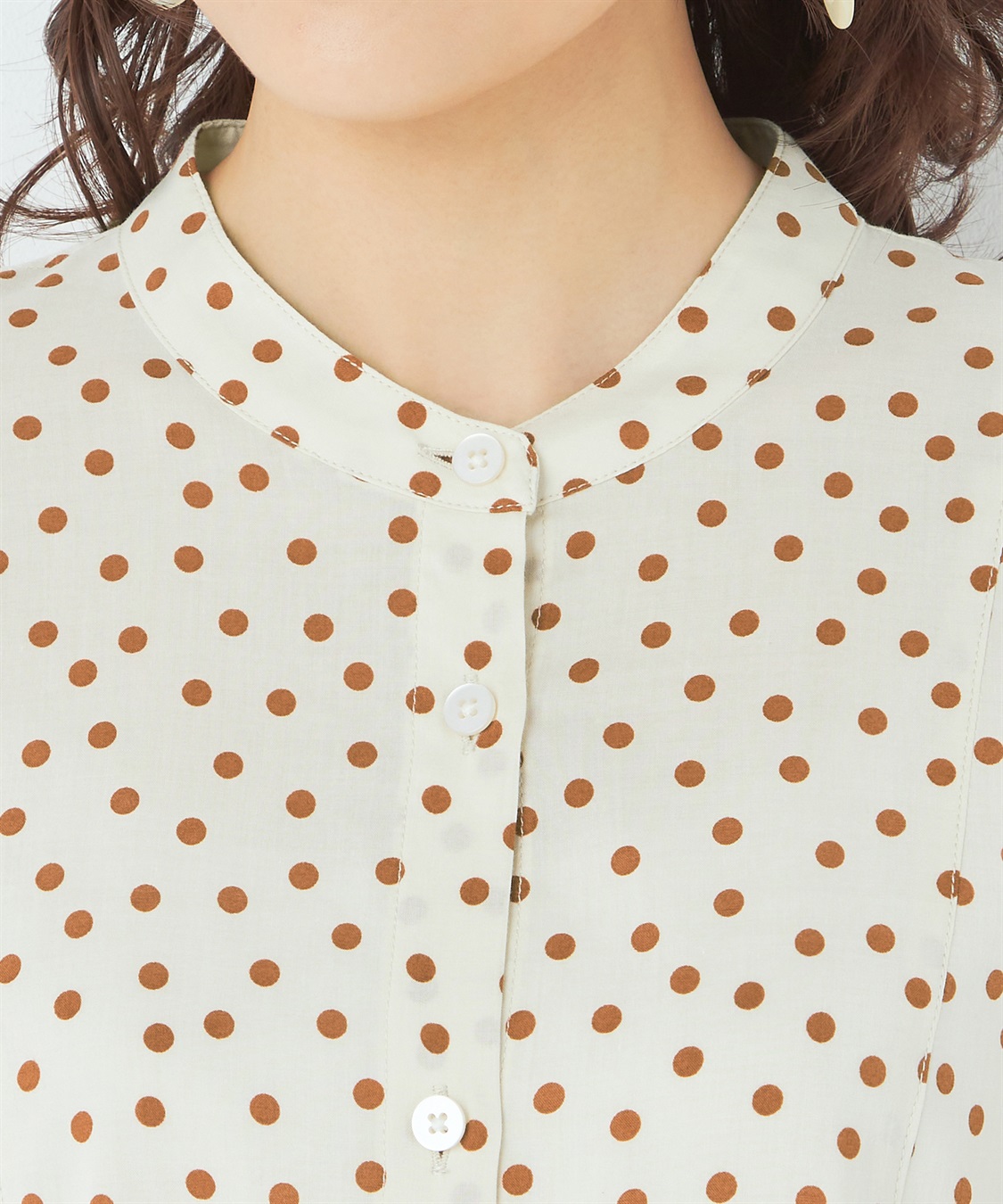 DECOY ドットプリントブラウス_sub_3