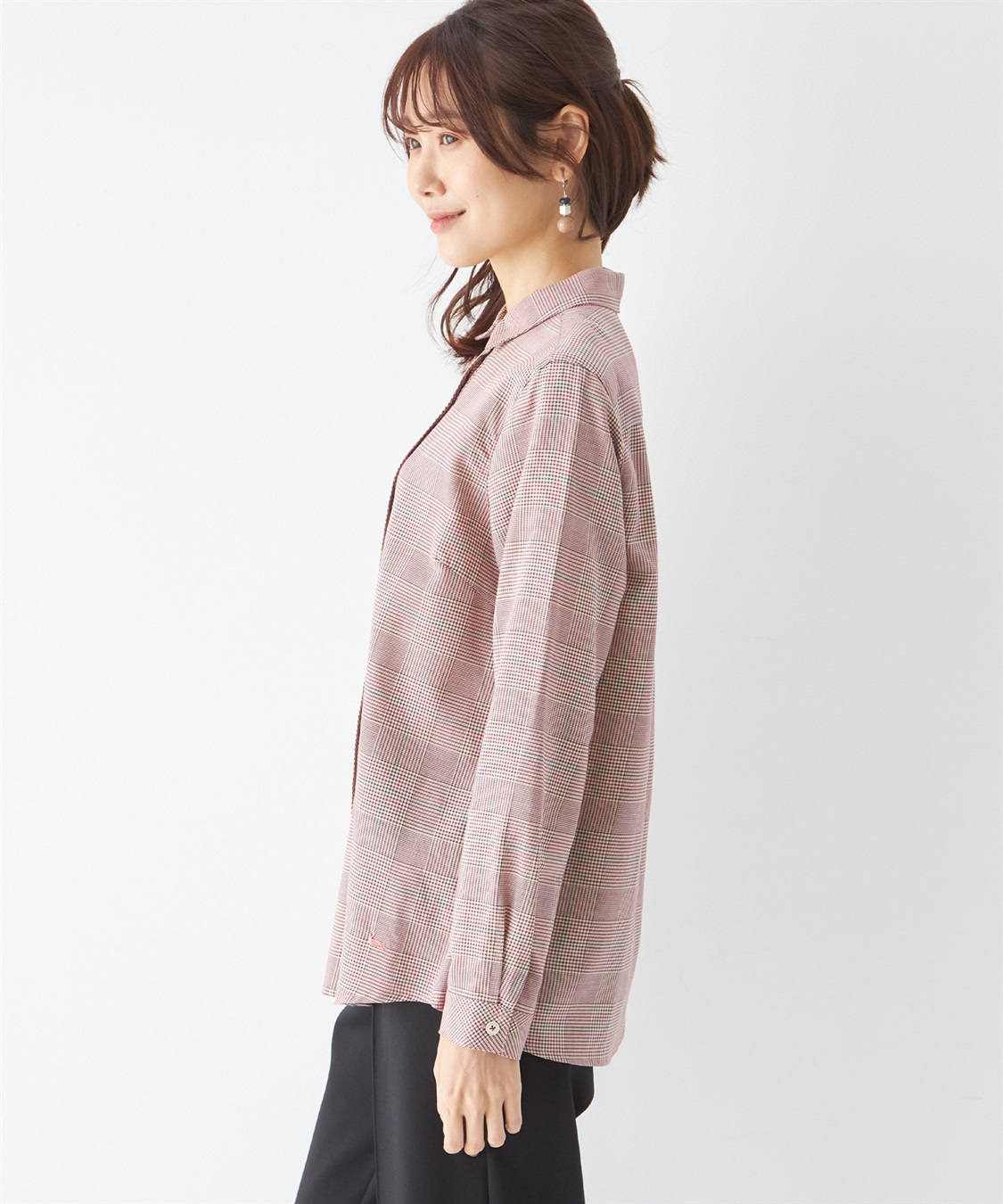 DECOY グレンチェックブラウス_sub_1