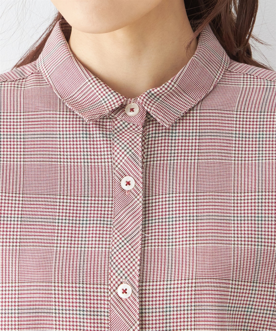 DECOY グレンチェックブラウス_sub_3