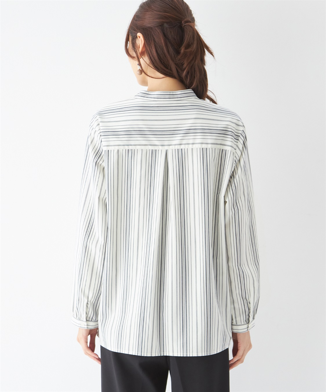 DECOY パールボタンストライプブラウス_sub_2