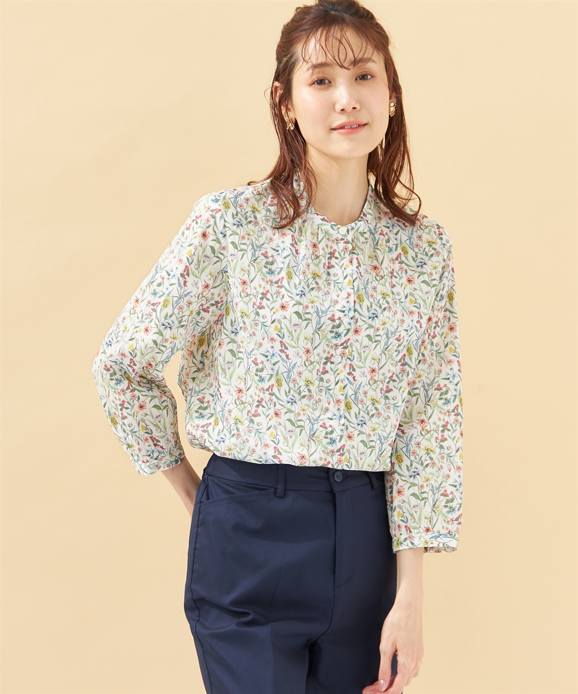 DECOY リバティプリントブラウス_sub_1