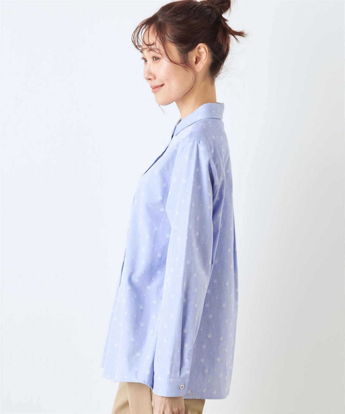 DECOY 【オーガニックコットン】【UV対策】ジャガードブラウス_sub_1