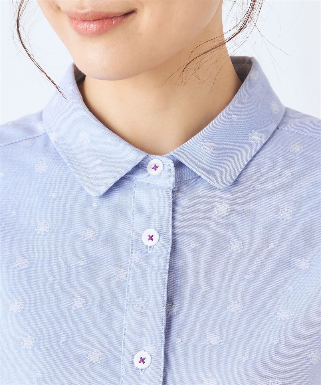 DECOY 【オーガニックコットン】【UV対策】ジャガードブラウス_sub_3