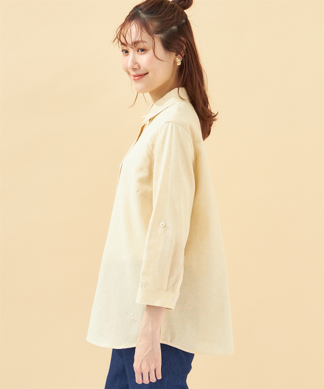 DECOY 【イージーケア】コットンリネンシャツ_sub_1