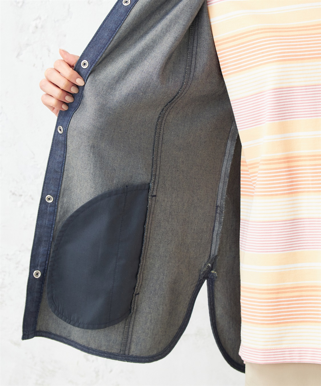 DECOY デニムフードシャツ_sub_10