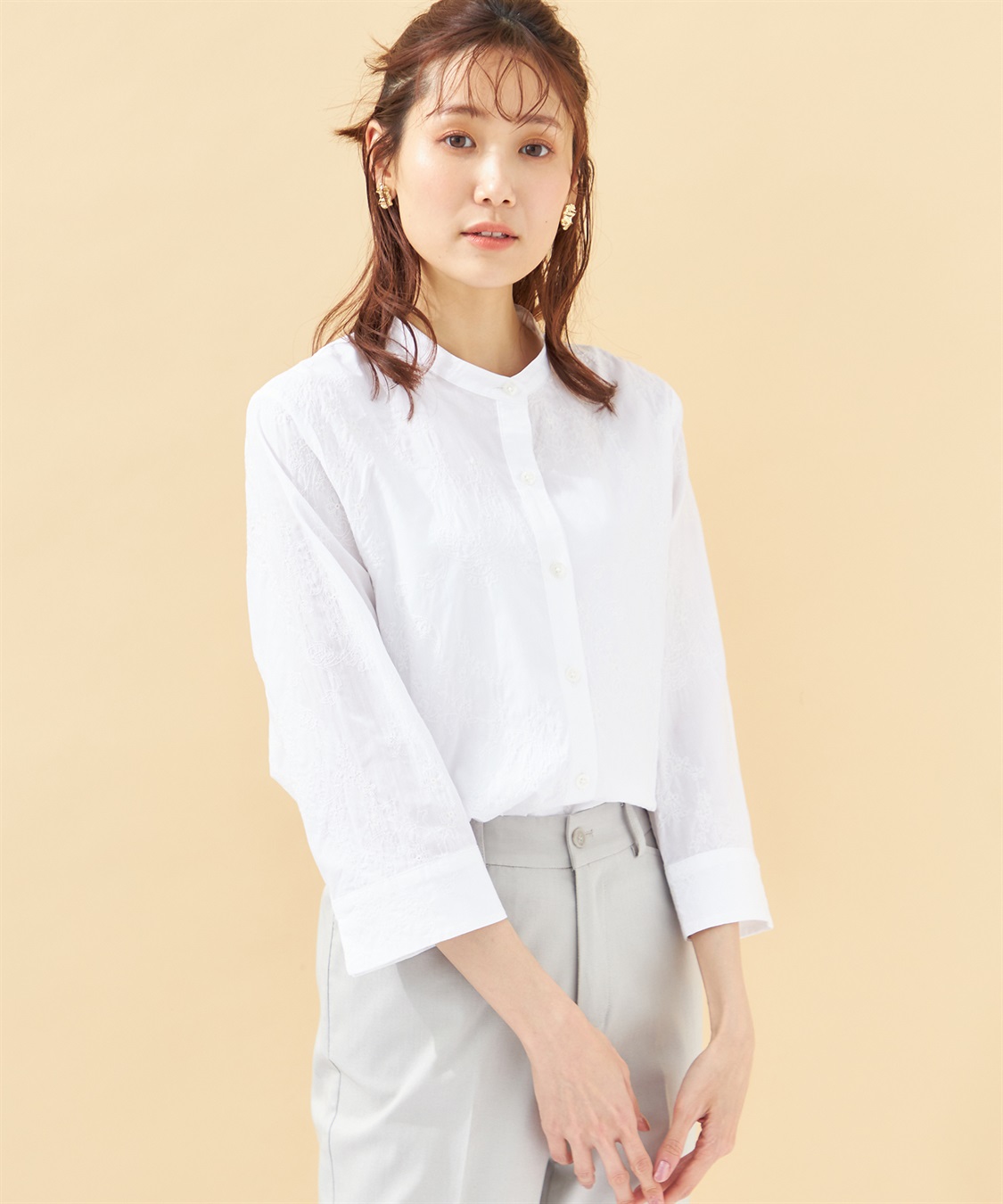 DECOY 刺しゅうブラウス_sub_1