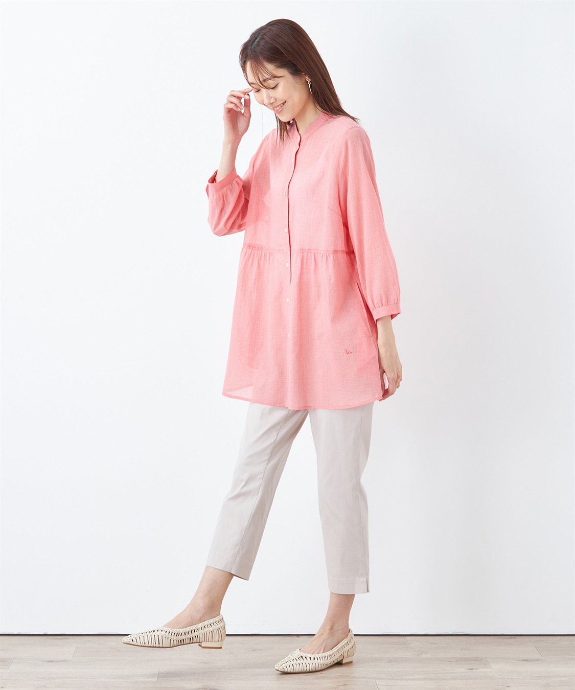 DECOY エアリーコットンロングブラウス_sub_2