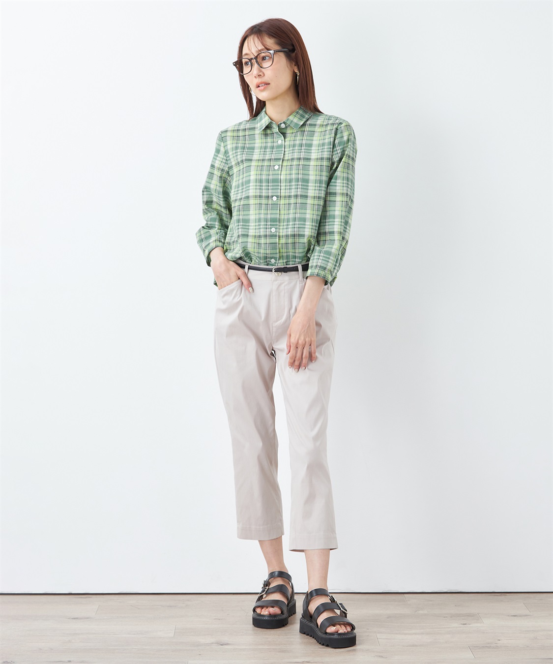 DECOY チェックブラウス_sub_1