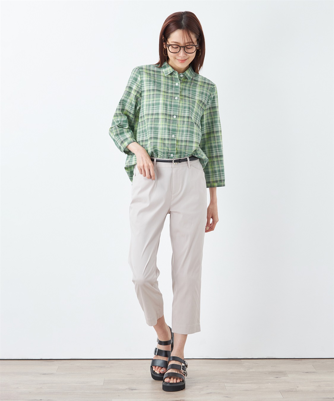 DECOY チェックブラウス_sub_2