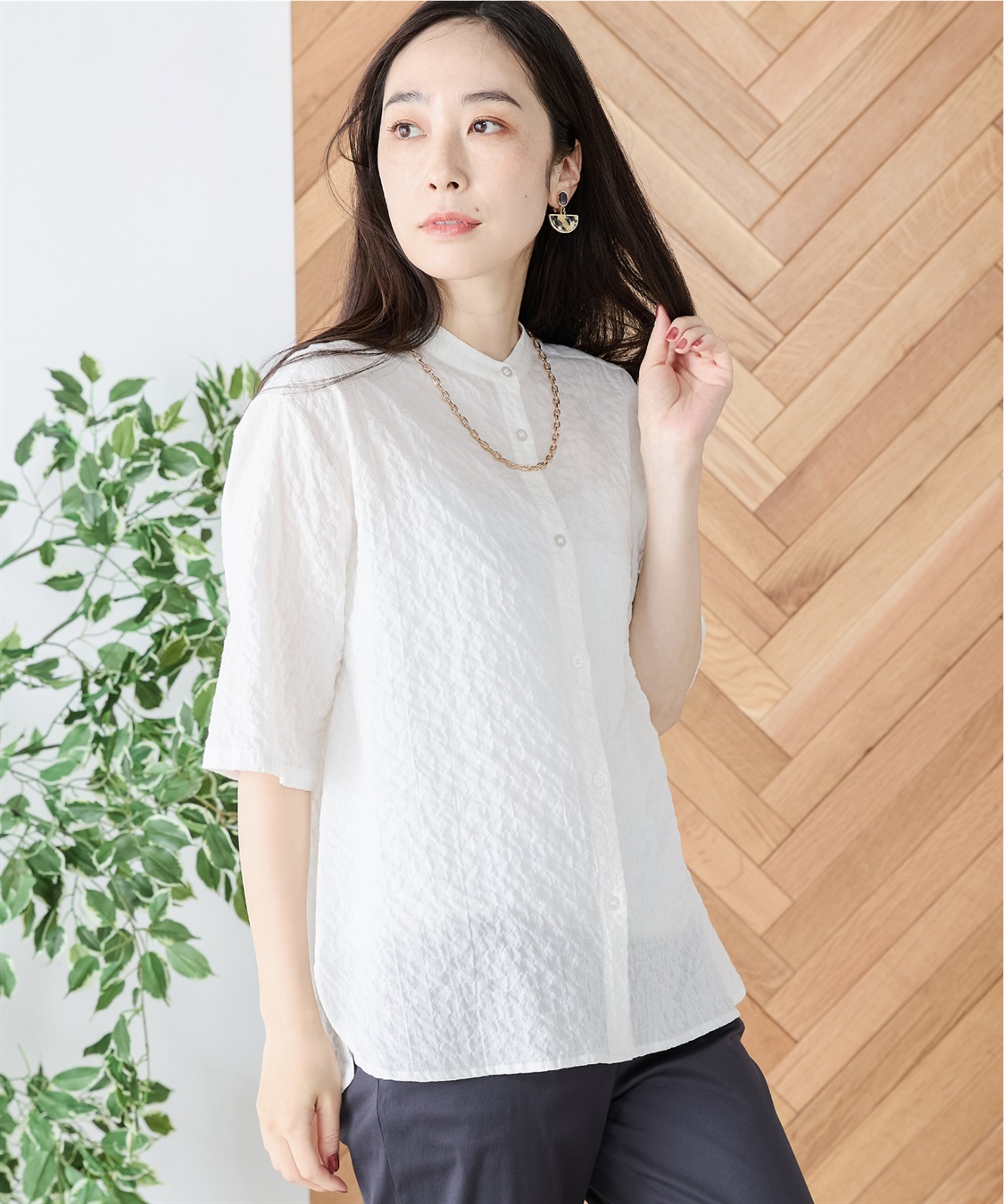 DECOY シャーリングブラウス_sub_1