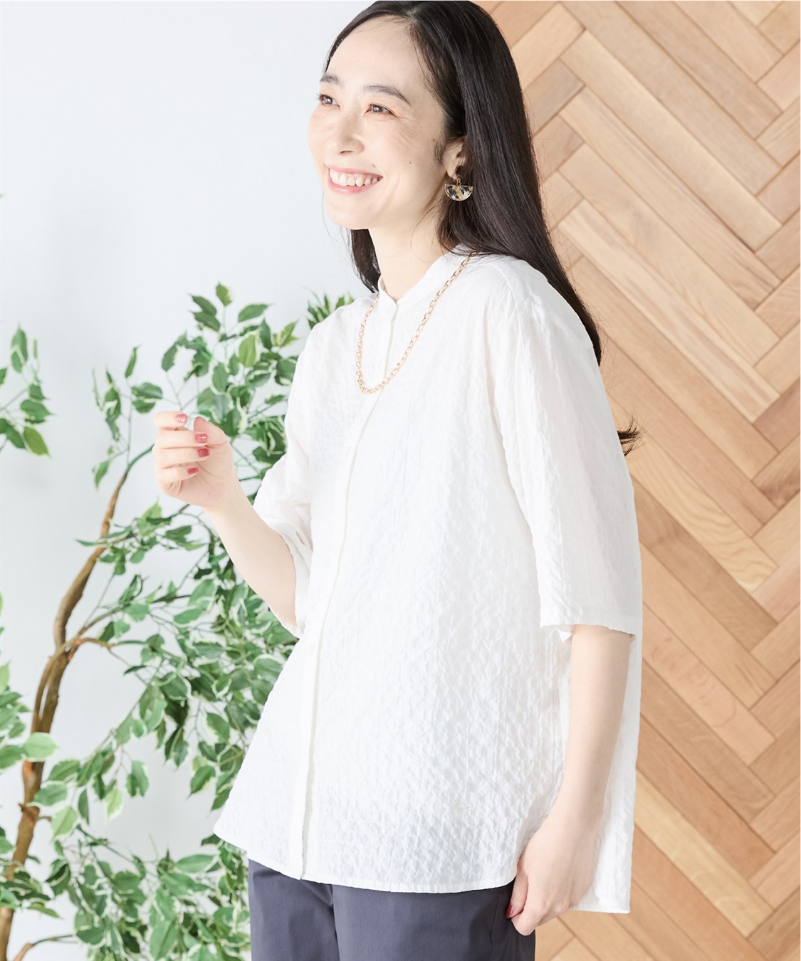 DECOY シャーリングブラウス_sub_2