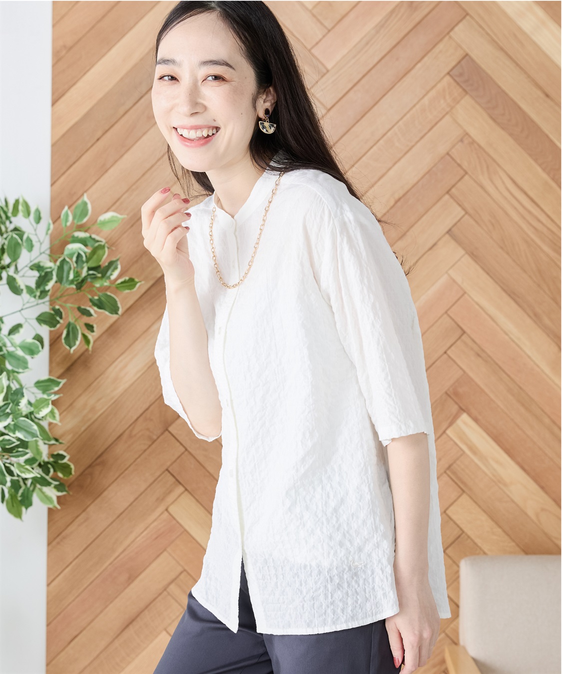 DECOY シャーリングブラウス_sub_4