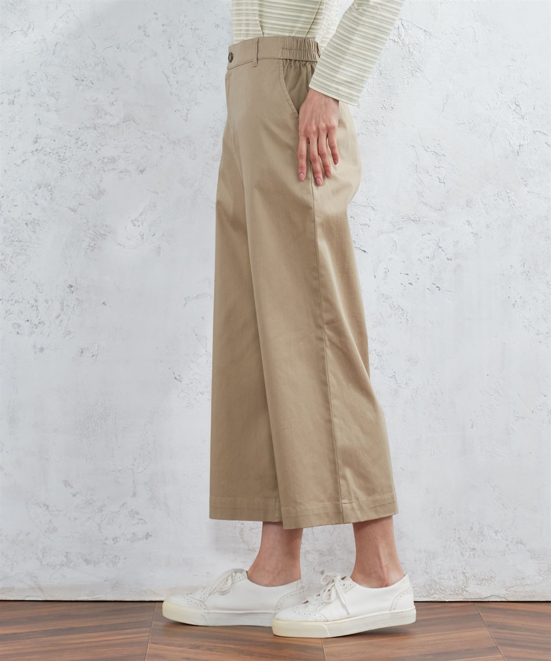 DECOY サテンストレッチワイドパンツ_sub_1