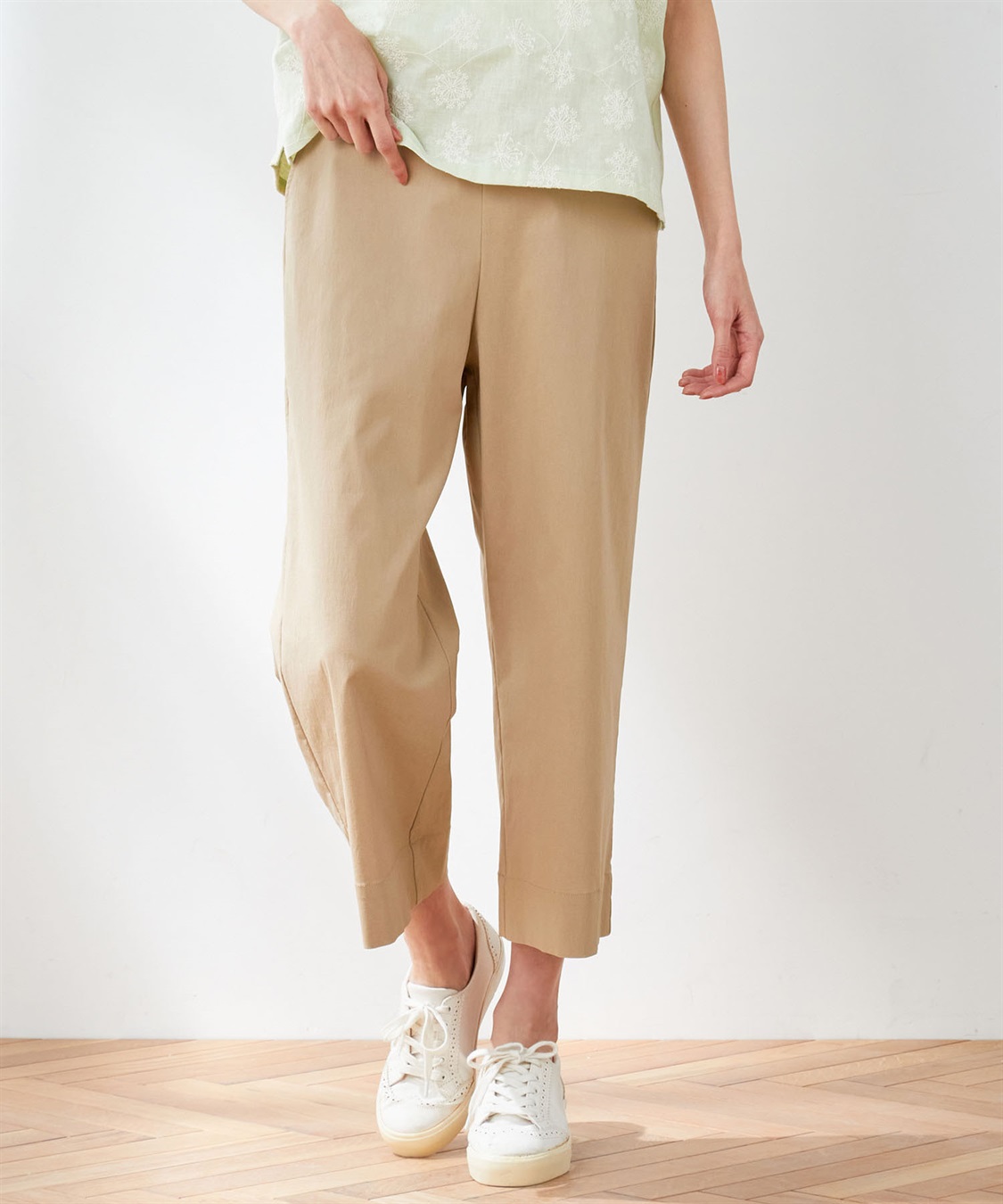 DECOY リネン混セミワイドパンツ_sub_1