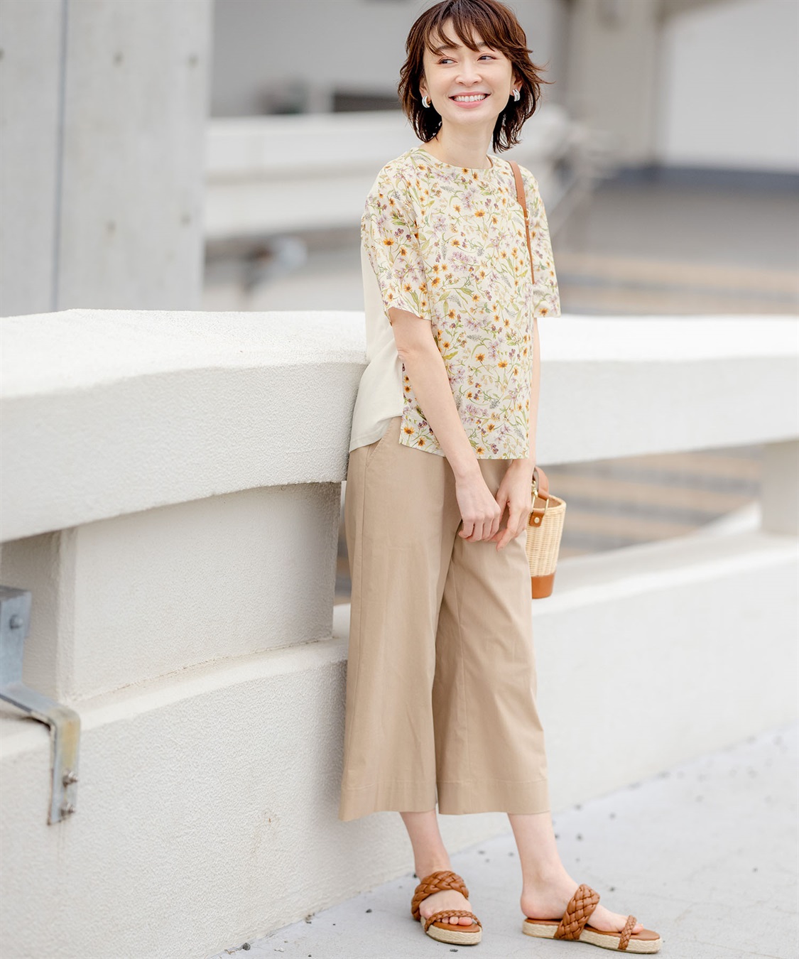 DECOY リネン混セミワイドパンツ_sub_11