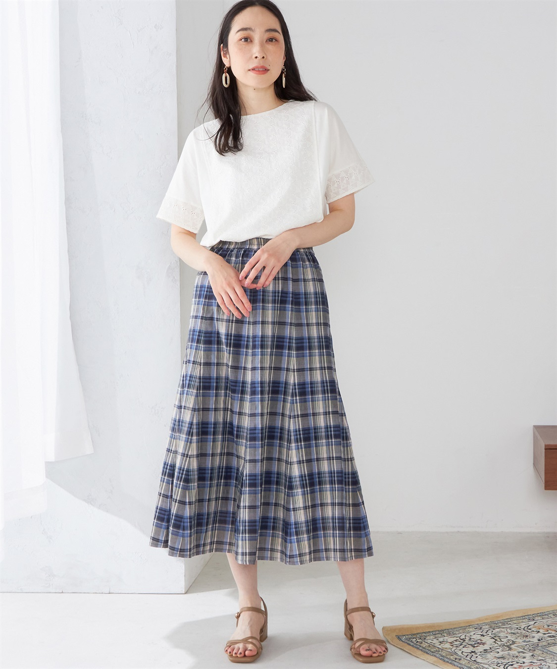 DECOY マドラスチェックスカート_sub_8